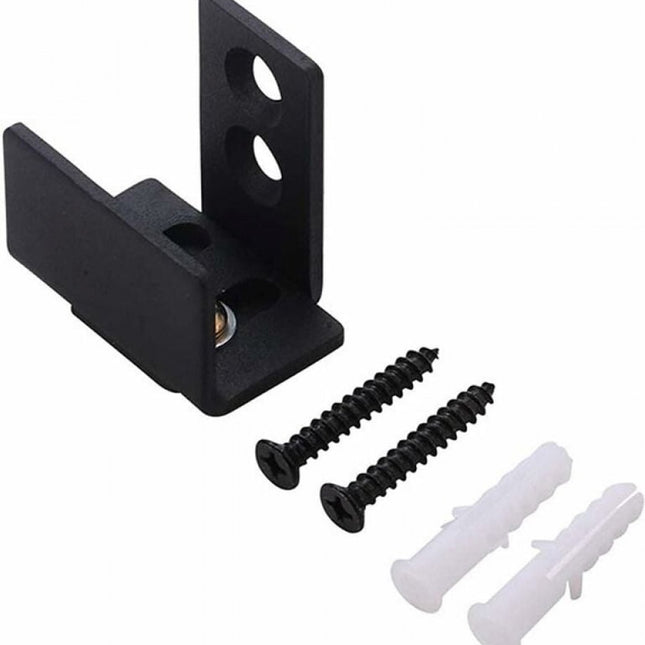 Floor guide - Wall guide - Door guide - Door guide - Steel - Black - Wall mounting - for sliding doors, shed doors.