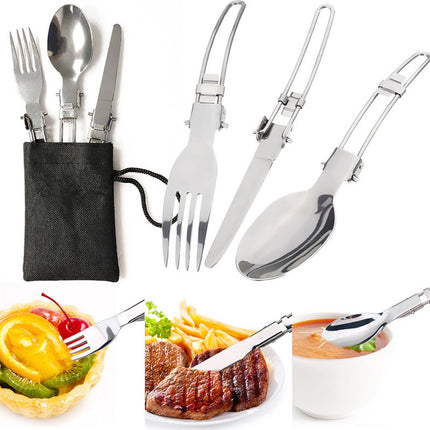 Cookware - 9-piece - for camping, outdoor, hiking, picnic, BBQ, foldable camping pans - safe and BPA - Suitable for 2-3 people camping pan set.