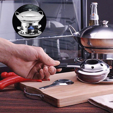 2pcs Portable Stainless Steel Alcohol Stove, Detachable Fondue Alcohol Burner, Gummy Alcohol Burner for Outdoor Camping, Environmentally Friendly.