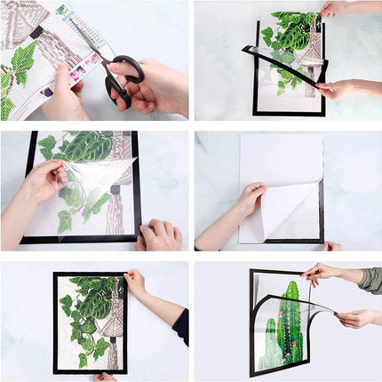 Magnetic frame for diamond painting 30x40 cm - Self-adhesive - 2 pieces.