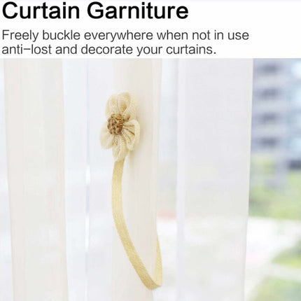 Curtain Holder - 2 Pieces - Curtain Tie Back - Curtain Tie Rope - Magnetic Curtain Cord - Beige - 40 cm.