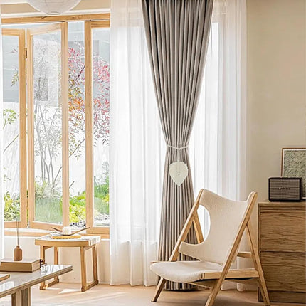 Curtain Holder - 2 Pieces - Curtain Tie Back - Curtain Tie Rope - Curtain Tie Back Hook - Curtain Ties - Beige - 116 cm Long.