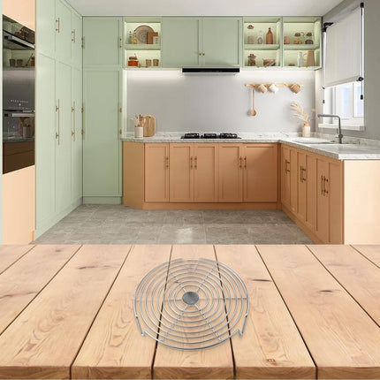 Oven Rack - Steam Rack - Stainless Steel - Microwave Rack - Round - Grill Cooling Rack - Multifunctional Cooking Steam Stand - Microwave Rack Round - Oven Rack - Universal - Suitable for cooking, baking and roasting - 16cm - Silver.