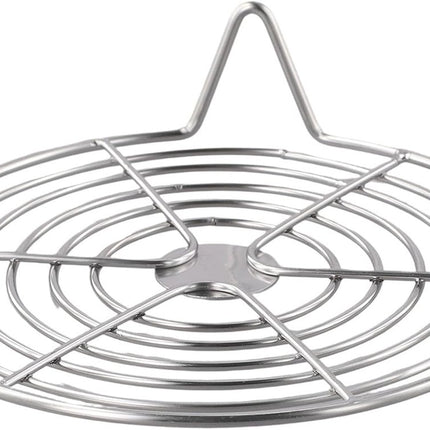 Oven Rack - Steam Rack - Stainless Steel - Microwave Rack - Round - Grill Cooling Rack - Multifunctional Cooking Steam Stand - Microwave Rack Round - Oven Rack - Universal - Suitable for cooking, baking and roasting - 16cm - Silver.