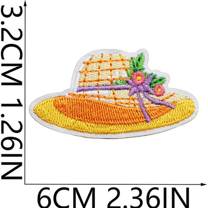 32 Pieces Iron-On Patches - Iron-On Embroidered Patches - Embellishment For Clothing - Clothes Patches - DIY Accessories - Cute Sewing Appliques - Sew On Embroidered Applique Sewing Patches - For Jackets, Hats, Backpacks, Jeans-A.