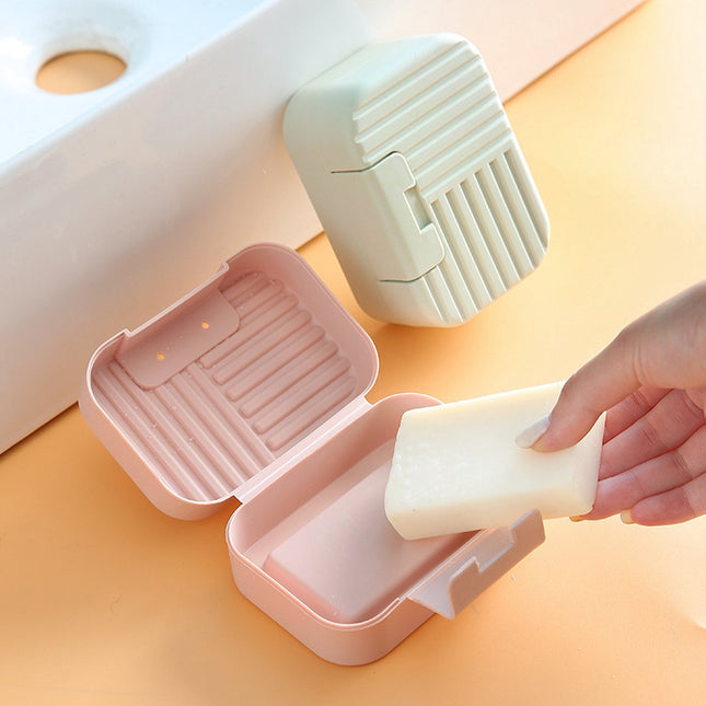 Soap Dish - Soap Holders - Soap Box - Portable Bar Soap Case - Soap Box Travel - Bathroom Accessories - PP - 11*7.5*5cm - green.