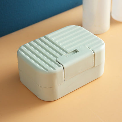 Soap Dish - Soap Holders - Soap Box - Portable Bar Soap Case - Soap Box Travel - Bathroom Accessories - PP - 11*7.5*5cm - green.