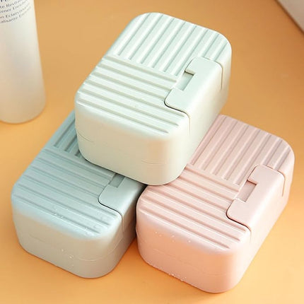 Soap Dish - Soap Holders - Soap Box - Portable Bar Soap Case - Soap Box Travel - Bathroom Accessories - PP - 11*7.5*5cm - green.