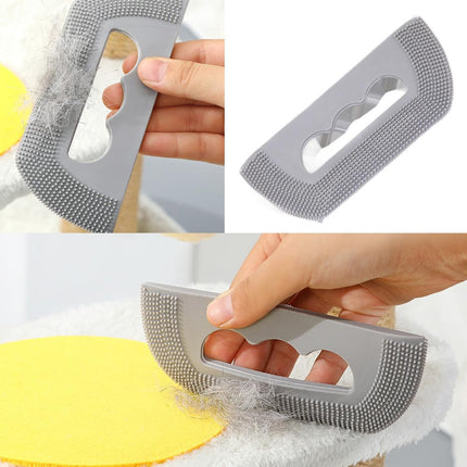 Cat Brush - Pumpkin Shape - Cat Comb - Dog Brush - Brush Against Cat Hair - Anti-Shedding - Coat Care - Gray.