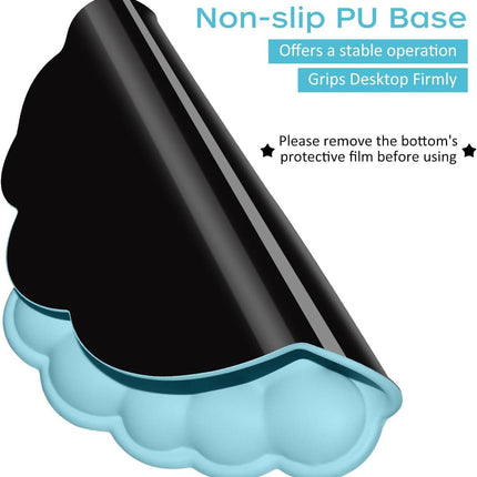 Mouse pad - Mouse pad with wrist rest - Ergonomic mouse pad - Mouse pad with leather surface, suitable for computers, laptops, office, home and travel, with non-slip bottom.