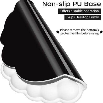 Mouse pad - Mouse pad with wrist rest - Ergonomic mouse pad - Mouse pad with leather surface, suitable for computers, laptops, office, home and travel, with non-slip bottom.