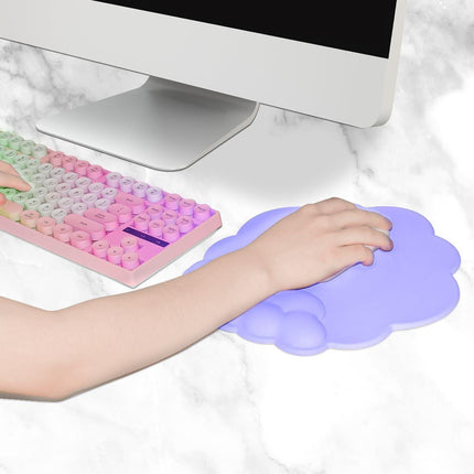 Mouse pad - Mouse pad with wrist rest - Ergonomic mouse pad - Mouse pad with leather surface, suitable for computers, laptops, office, home and travel, with non-slip bottom.