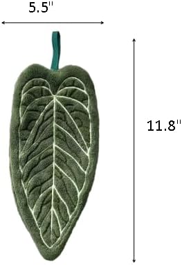 Towels - Towel set - Soft, absorbent kitchen and bathroom towels made of coral fleece with hanging loops for easy dishwashing and hand washing - 2-pack (dark green, light green).