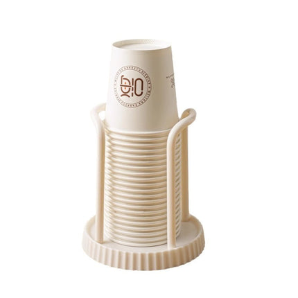 Disposable cup holder for paper cups - practical cup holder - paper cup dispenser for the desk - cup dispenser - Multifunctional paper cup holder - set of two (black + white).