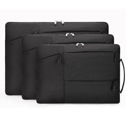 Laptop Case - Suitable for 13/14/15.6 inches - Zippered Laptop Case - Laptop Sleeve - Waterproof Oxford Cloth - Scratch and Wear Resistant, Easy to Carry - Black.
