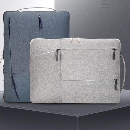 Laptop Case - Suitable for 13/14/15.6 inches - Zippered Laptop Case - Laptop Sleeve - Waterproof Oxford Cloth - Scratch and Wear Resistant, Easy to Carry - Gray.