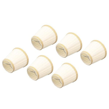 6pcs Fabric Drum Lamp Shades Clip-On Compatible with Chandeliers Light Bulbs Lighting Accessories.