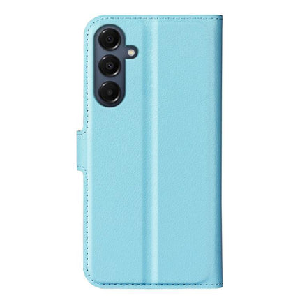 Compatible with Samsung Galaxy A17 5G Case Blue Litchi Texture Horizontal Flip Stand Cover for Compatible with Samsung Galaxy A17 5G.