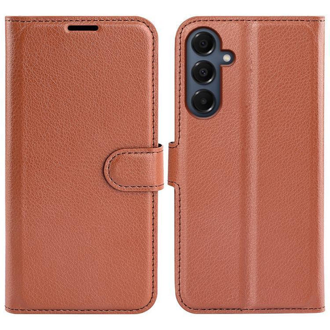 Compatible with Samsung Galaxy A17 5G Brown Horizontal Flip Stand Case Samsung Brown.