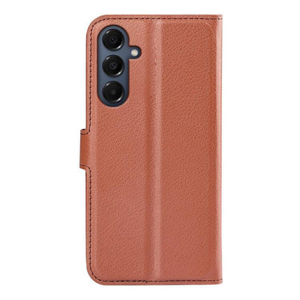 Compatible with Samsung Galaxy A17 5G Brown Horizontal Flip Stand Case Samsung Brown.