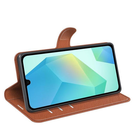 Compatible with Samsung Galaxy A17 5G Brown Horizontal Flip Stand Case Samsung Brown.