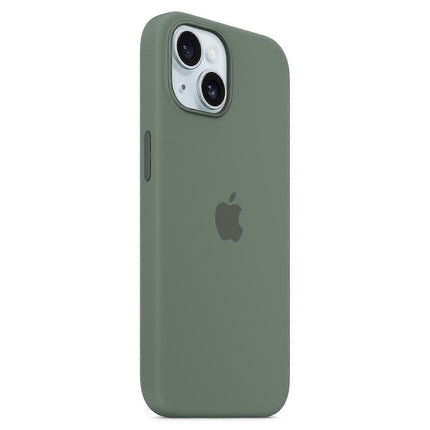 iPhone 15 Case Compatible with MagSafe Scratch-resistant Silicone Case Red Green.