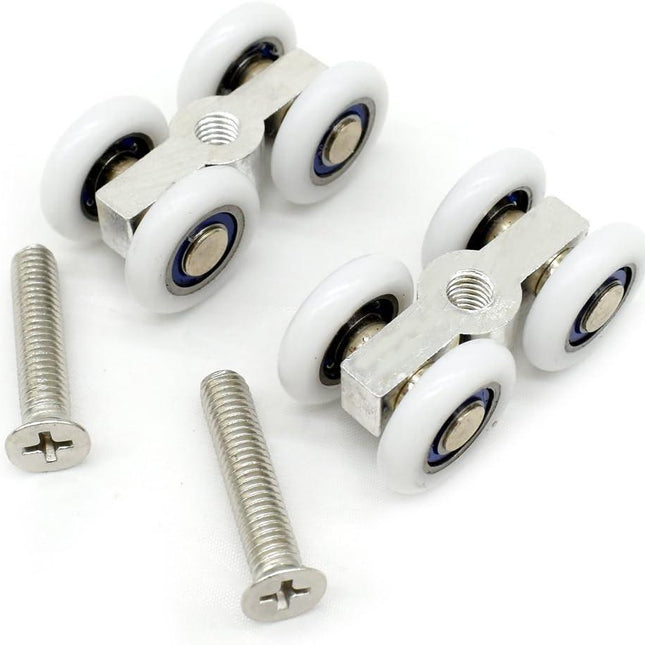 Set of 2 rollers for sliding glass doors.