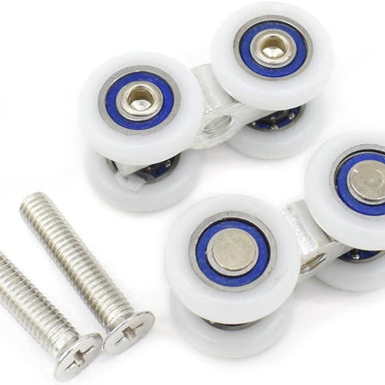 Set of 2 rollers for sliding glass doors.
