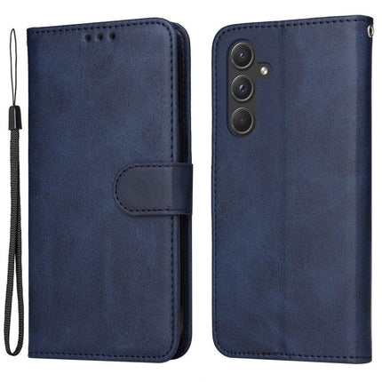 SKALO Compatible with Samsung A55 5G Wallet Case Samsung PU Leather Cover Blue.