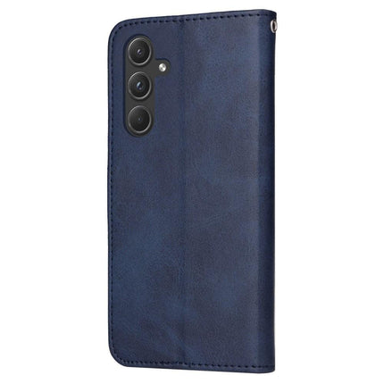 SKALO Compatible with Samsung A55 5G Wallet Case Samsung PU Leather Cover Blue.