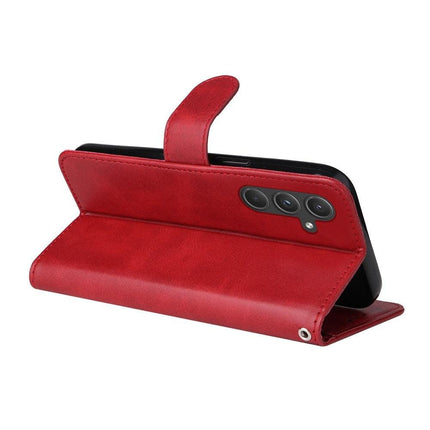 Compatible with Samsung A55 5G PU Leather Wallet Case Samsung, Red.