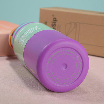 Large 710ml Off-White Thermos Bottle for Adventure Black and White.