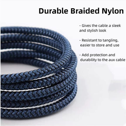 USB C \u0026 Lightning to 3.5mm Aux Audio Adapter Cable Braided Nylon.