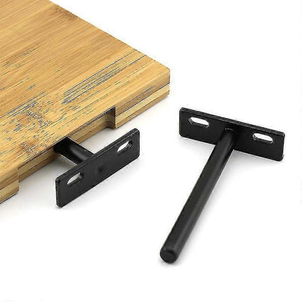 Heavy Duty Invisible Floating Shelf Bracket 4 pcs, Metal Hidden Bracket Compatible with Wood.
