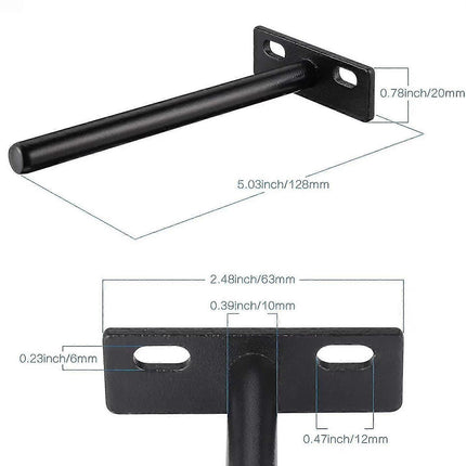 Heavy Duty Invisible Floating Shelf Bracket 4 pcs, Metal Hidden Bracket Compatible with Wood.