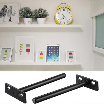 Heavy Duty Invisible Floating Shelf Bracket 4 pcs, Metal Hidden Bracket Compatible with Wood.