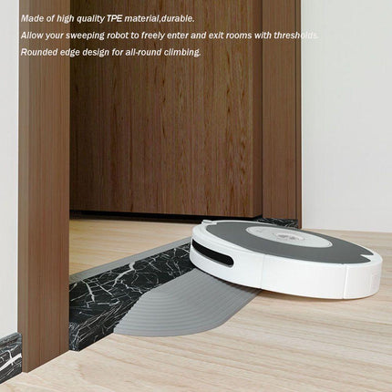 White Threshold Strip Compatible with Robot Vacuum Cleaner.