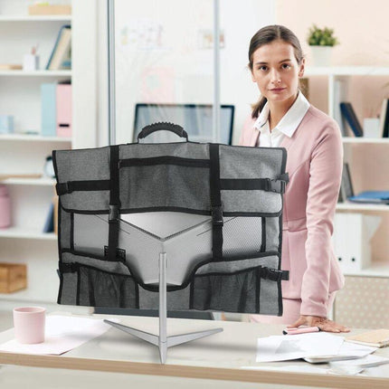 Monitor Carrying Case Compatible with 24-27 Inch Desktop Computer Monitors Protective Storage Bag with Handle.