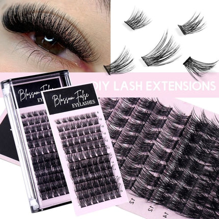 DIY Eyelash Extension Individual Cluster False Eyelashes.