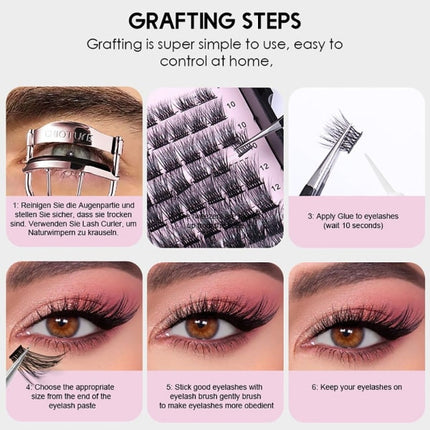 DIY Eyelash Extension Individual Cluster False Eyelashes.
