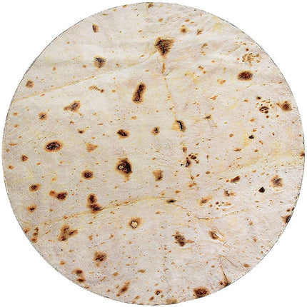Burrito Blanket, Double Sided, Giant Flour Tortilla Blanket.