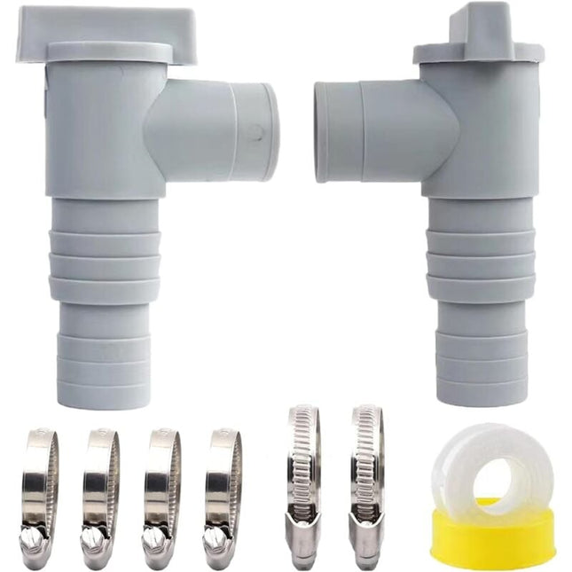 Pool Shutoff Valve 32mm Hose Connection 2-Pack Double Split Pool Maintenance Valve.