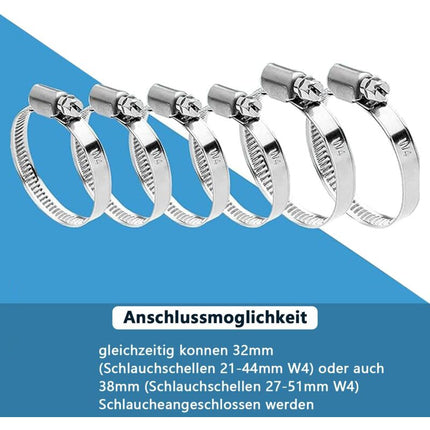 Pool Shutoff Valve 32mm Hose Connection 2-Pack Double Split Pool Maintenance Valve.