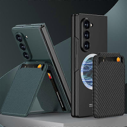 Magnetic Card Slot Case For Compatible with Samsung Galaxy Z Fold7 5G Samsung Grey.