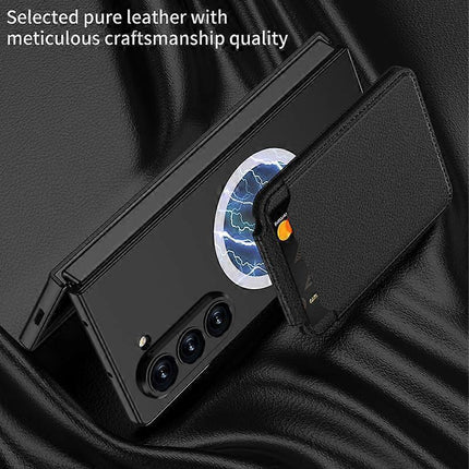 Magnetic Card Slot Case For Compatible with Samsung Galaxy Z Fold7 5G Samsung Grey.