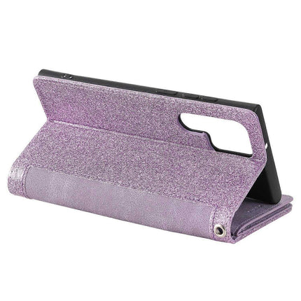 Compatible with Samsung Galaxy S25 Ultra Case PU Leather Wallet Cover with Zipper and 9 Card Slots.