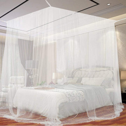 Mosquito net, large mosquito net with frame for king size bed, mosquito net for indoor and outdoor use (200 x 220 x 210 cm).