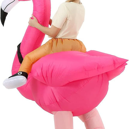 Flamingo Costume for Adults Halloween Inflatable Costume.