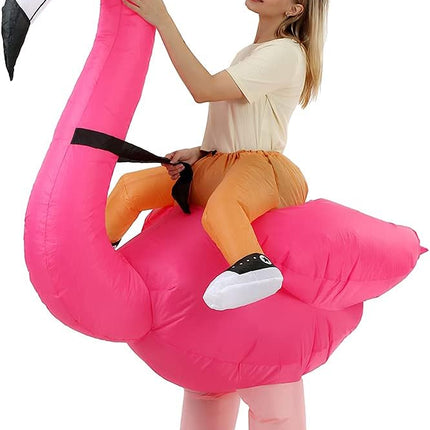 Flamingo Costume for Adults Halloween Inflatable Costume.