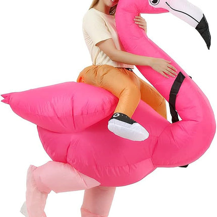 Flamingo Costume for Adults Halloween Inflatable Costume.